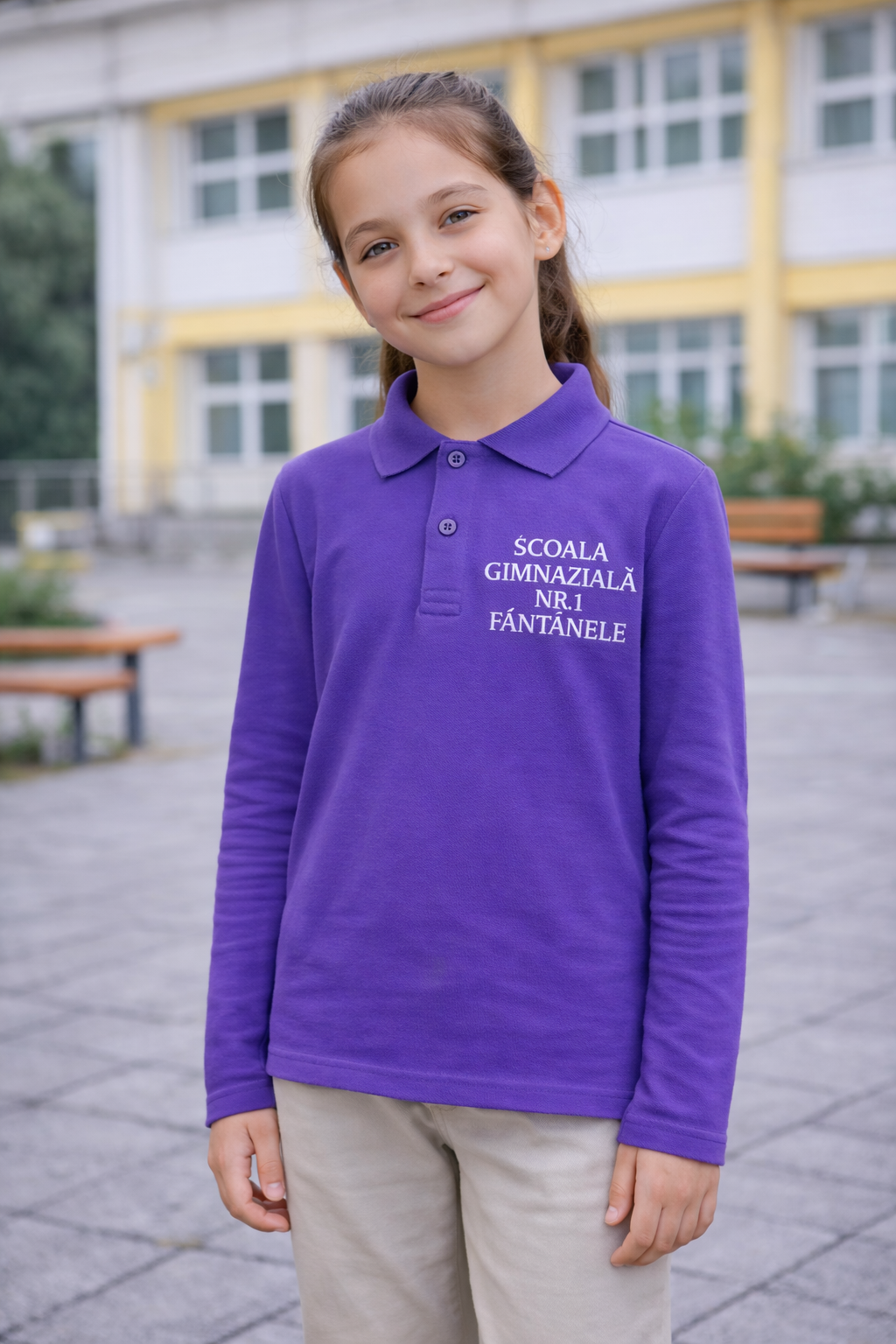 BLUZA MANECA LUNGA SCOALA GIMNAZIALA NR.1 FÂNTÂNELE