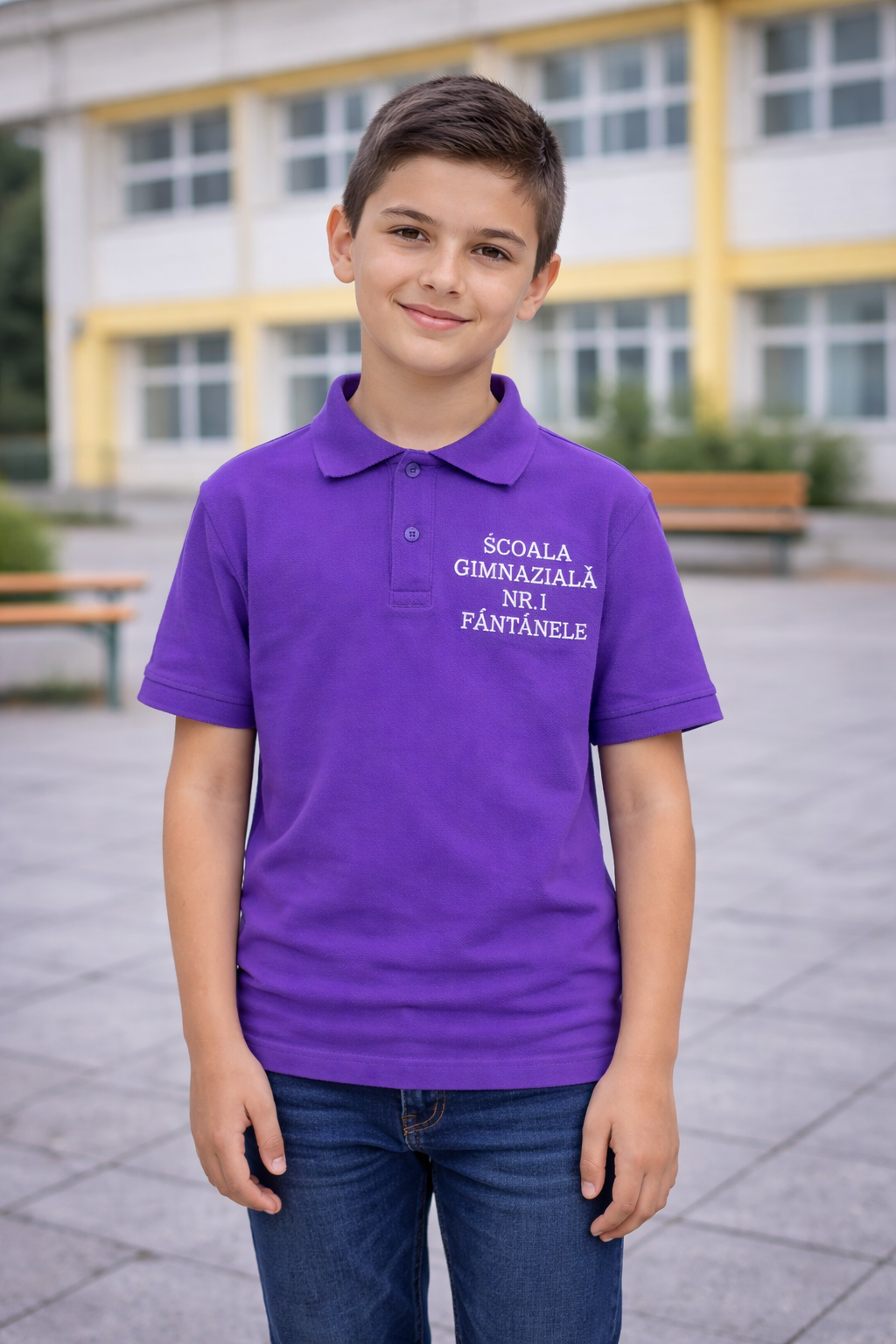TRICOU POLO ȘCOALA GIMNAZIALĂ NR.1 FÂNTÂNELE