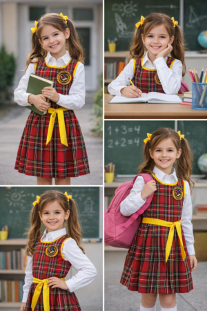 SARAFAN PERSONALIZAT CU EMBLEMA ȘCOLII